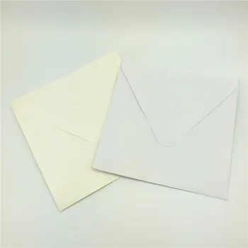 

50PCS/lot 16*16cm white/ivory Square invitations wedding invitation envelopes handkerchief special invitation univeral envelopes
