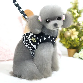 

Cute Pet Adjustable Harness Leash For Small Dog Cat Puppy Polka Dots Harness Vest Cat Leash Pet Clothes Chest Pet Supplies