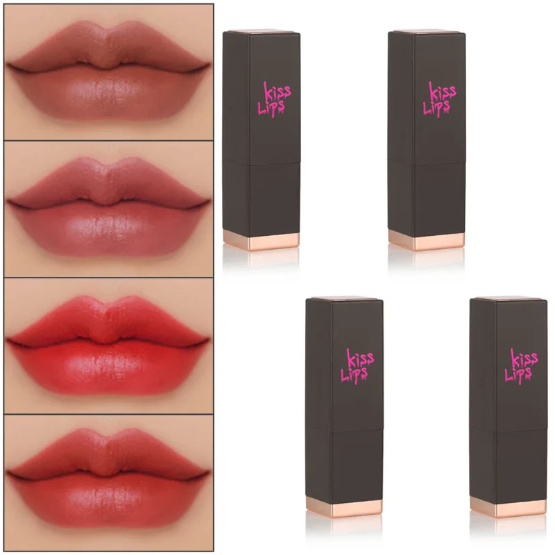

Matte Lipstick Lips Make Up Waterproof Velvet Lip Stick Nude Red Brown Lips Makeup Matt Long Lasting Lipsticks