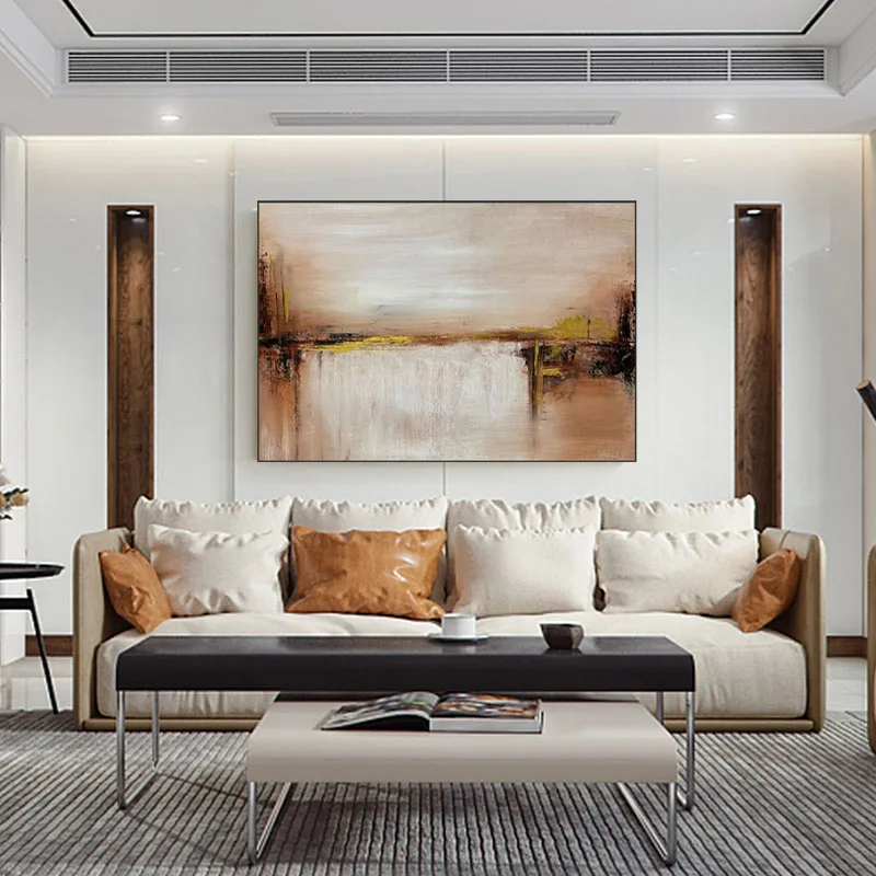 

Minimalist Handmade Abstract Light Color Painting Large Size Wall Art Original On Canvas Modern Home Decor For Living Room Gift