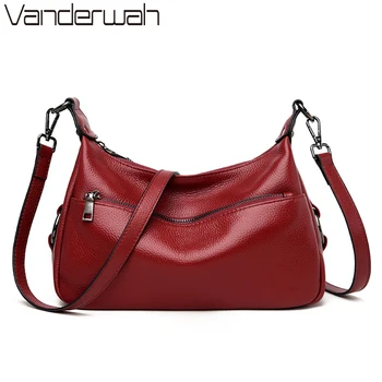 

New 100% Genuine Cow Leather Luxury Handbags Women Bags Designer Handbags High Quality Croosbody Bags For Women Sac A Main Femme