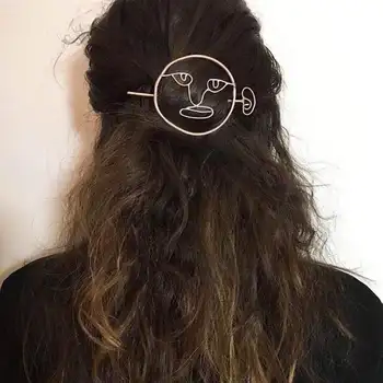 

States cross-border accessories hair female exaggerated personality alloy facebook half holding clip hairpin a word