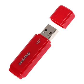 

Flash drive Smartbuy Dock, 16 GB, USB2.0, read up to 25 Mb / s, write up to 15 Mb / s, red 1339514