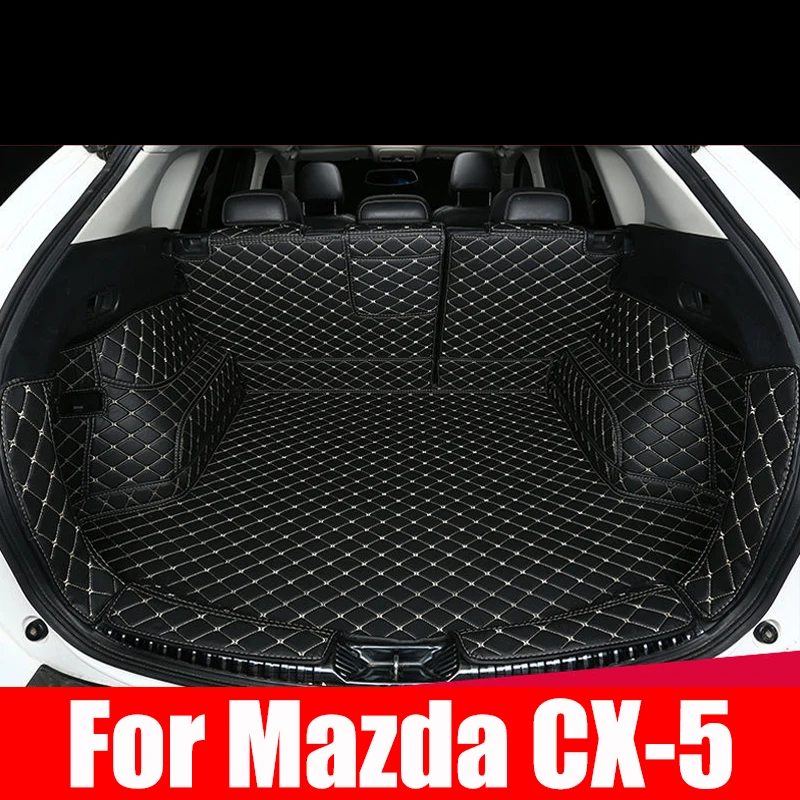YYYYDS Tappetini per Bagagliaio Auto per Mazda CX-5 2013-2020 2021 2022 2023 2024,Impermeabile Tappeti in Bagagliaio,Inodore Vasca Baule per Bagagliaio,vestibilità Perfetta Baule Tappetino