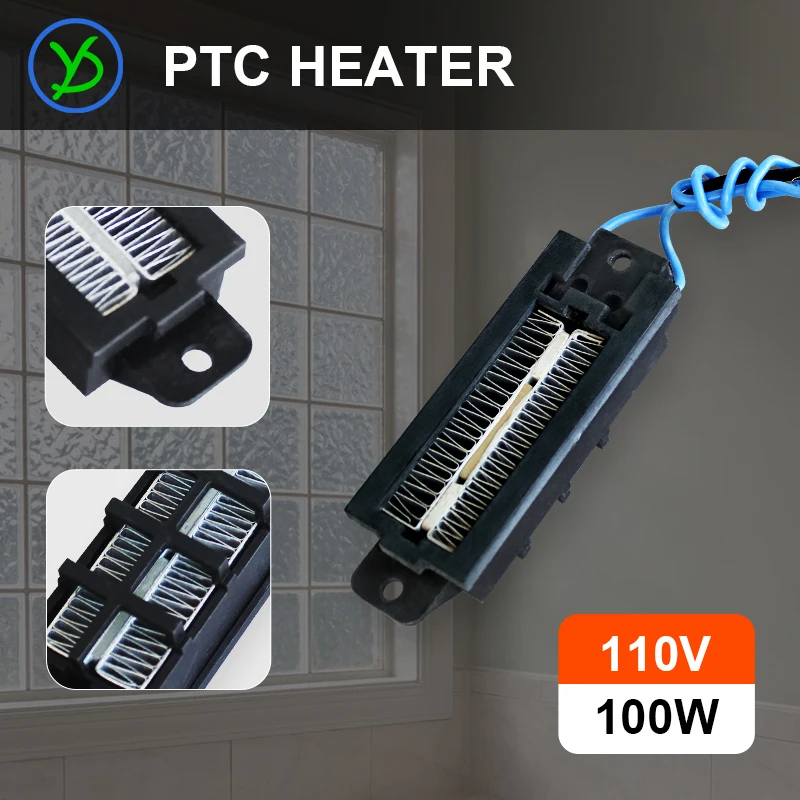 100W 220V Isolierte PTC Keramik Luft Erhitzer PTC Heiz Elemente ElektrisS3Q5 3X 