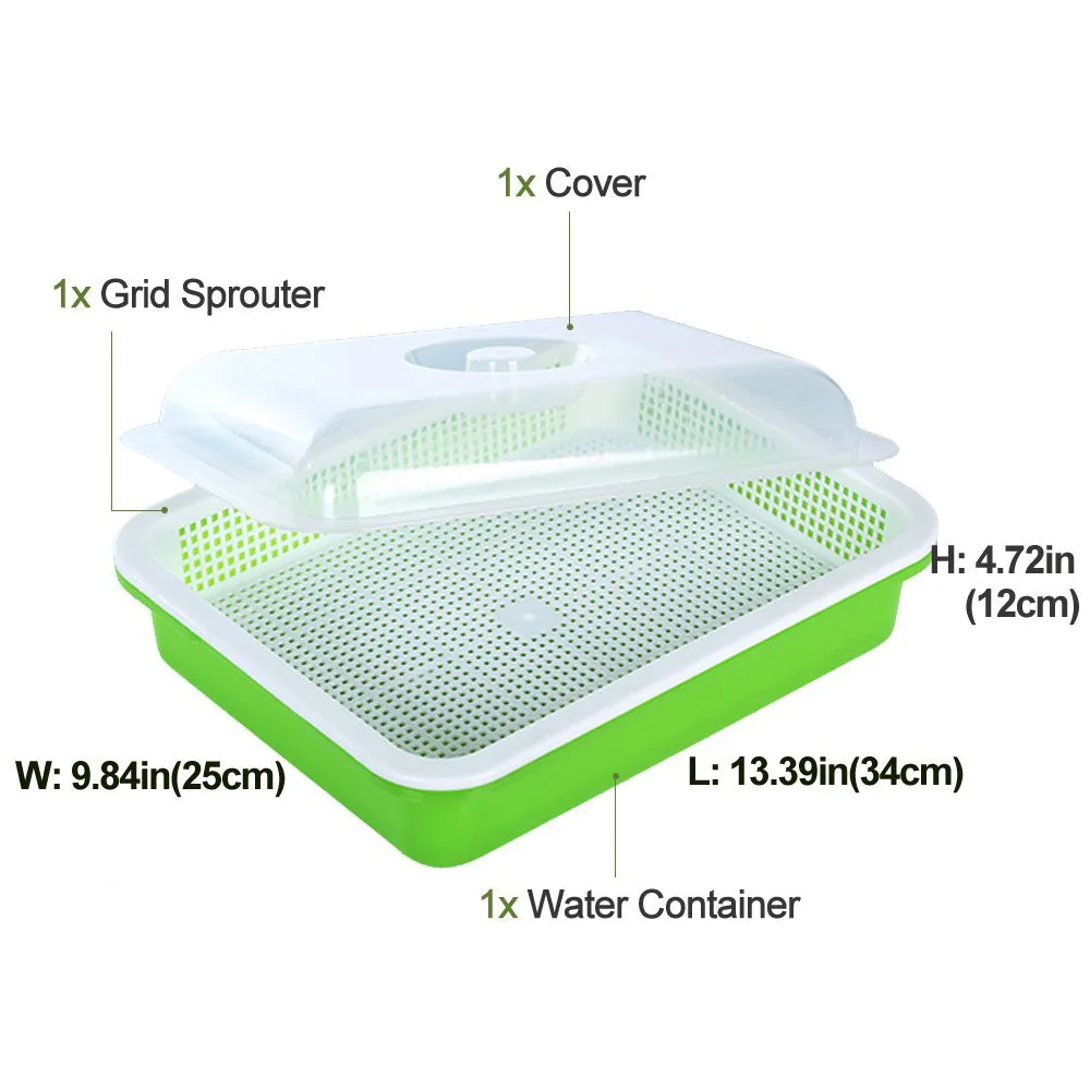 1 tray Растительный горшок для рассады ПП лоток-питомник Wheatgrass Grower поднос для рассады лоток для растений Гидропоника системы выращивания кассеты для рассады лоток - Цвет: 1 tray