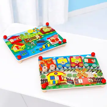 

Early Childhood Education Montessori Key Lock Sensory Toy Wooden Construction Educational Toys Great Gifts For Boys Girls