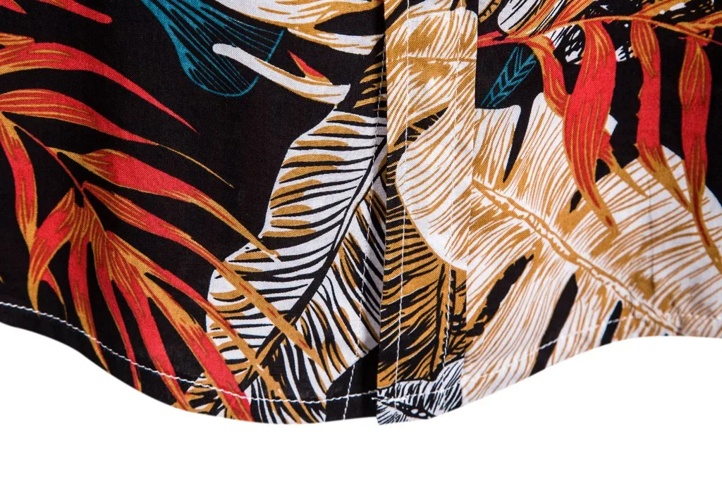 Новинка 2020 Мужская короткая рубашка свободная повседневная гавайская для отдыха