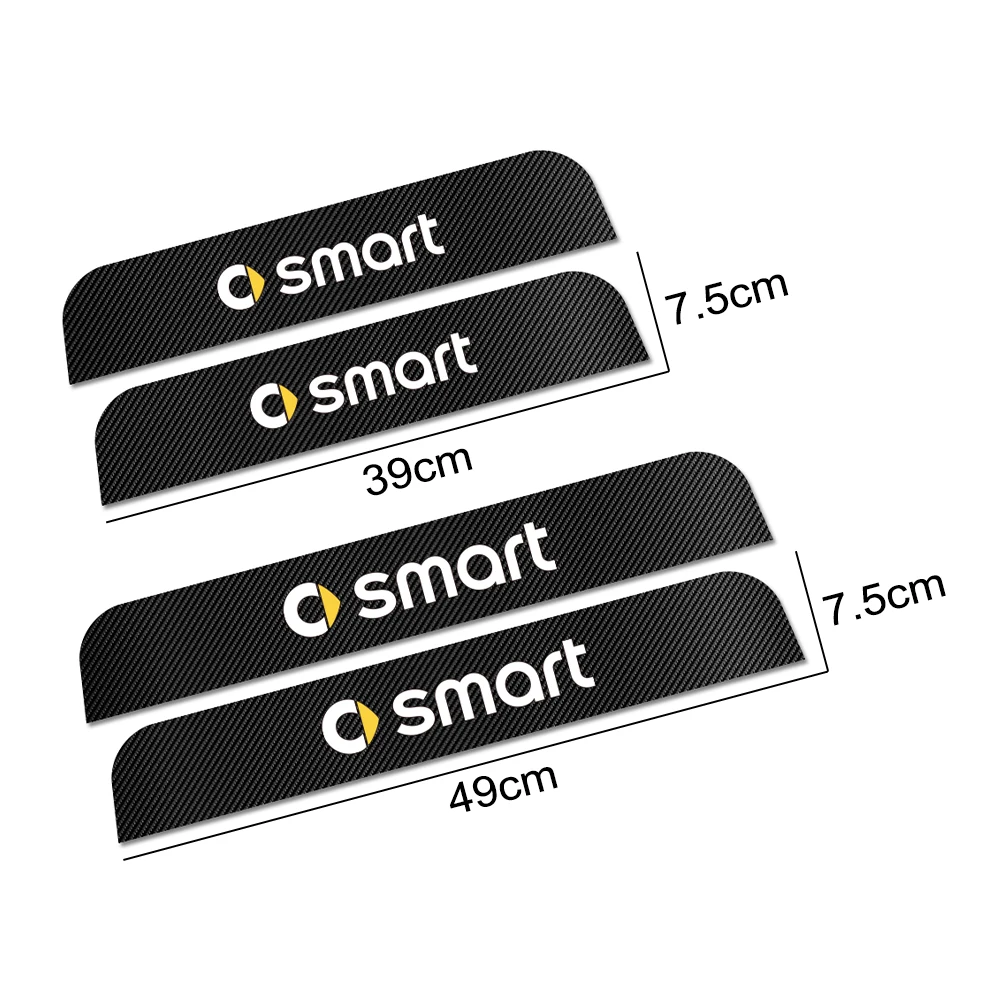 Для Smart Fortwo Forfour Forjeremy, Накладка на порог автомобиля, наклейки из углеродного волокна, авто защита от царапин, аксессуары для тюнинга автомобиля - Название цвета: For 4 Door