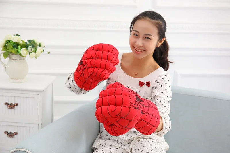 Plush Toys Amazing Spider-Man 2 Hulk Superman Boxing Gloves Plush Toys Creative Gift