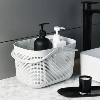 

Large Storage Basket Bathroom Dirty Clothing Storage Basket Home Office Tidy Orgnization with Handles Plastic Storage Box