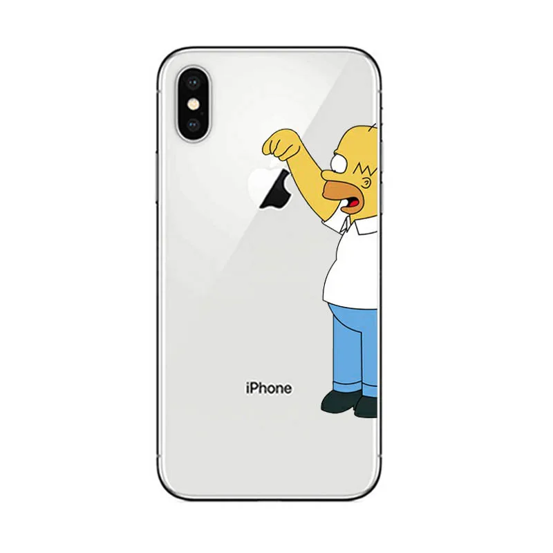 Чехол для телефона Simpson для iPhone 5 5S SE 6 6s 7 8 P PLUS X XR XS MAX Милый Забавный модный силиконовый чехол для телефона с рисунком