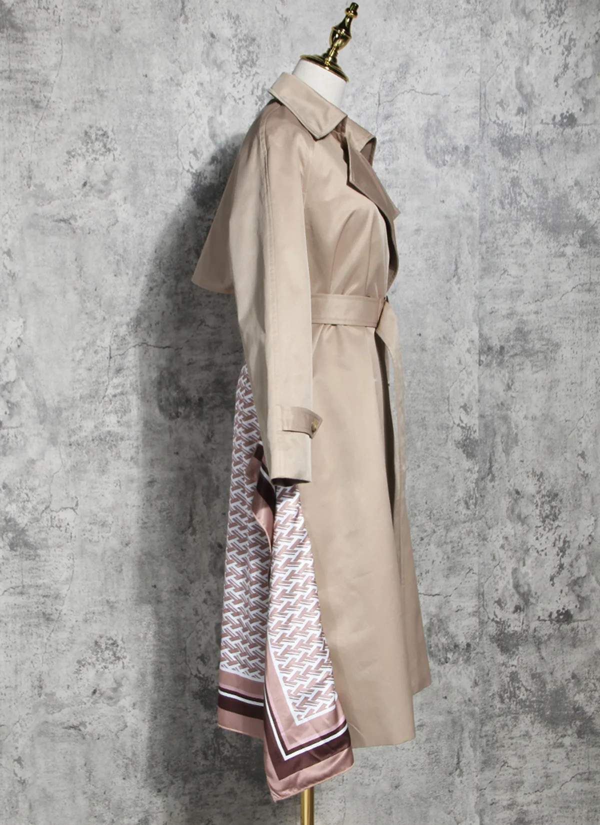 OMIKRON зима Тренч с капюшоном пальто корейского размера плюс хаки длинное пальто Женский Тренч пальто осенняя одежда для женщин