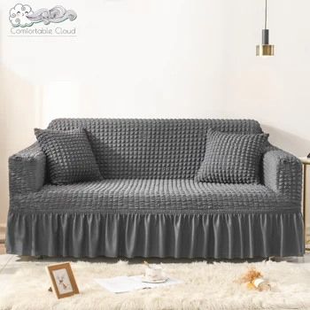 

Elastic Sofa Cover for Living Room Lace Non-slip Stretch Couch Cover Solid Color Simple Sofa Slipcover Home Universal Couch Case