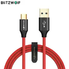 BlitzWolf usb type C type-C кабель для передачи данных 1,8 м/6 футов небьющиеся кабели для зарядного устройства usb для смартфонов samsung/huawei/Xiaomi