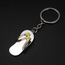 Металлические брелки флип-флоп тапочки брелок Сумочка Кулон аксессуары подарок в настоящее время доступен настраиваемый 8024