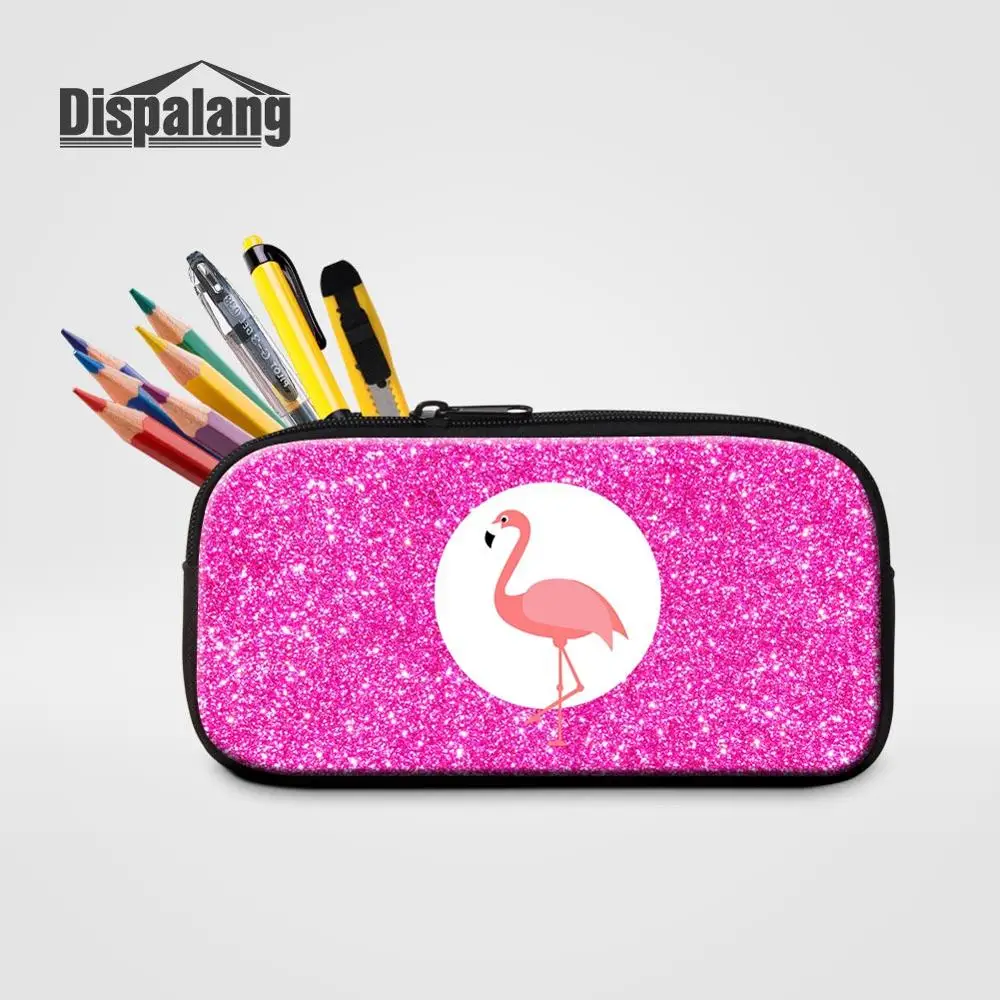 Pencil Case16 Чехол-карандаш для мальчиков и девочек с изображением попугая фламинго, детский портативный чехол-ручка на молнии для школы, Женский офисный косметический чехол для путешествий - Цвет: Pencil Case16