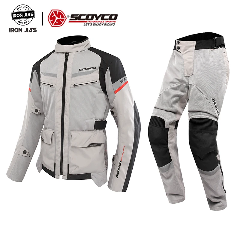 

SCOYCO Motorcycle Jackets&Pants Summer Breathable Falling Protection Motocross Racing Suits Motorbiker Protective Combinations