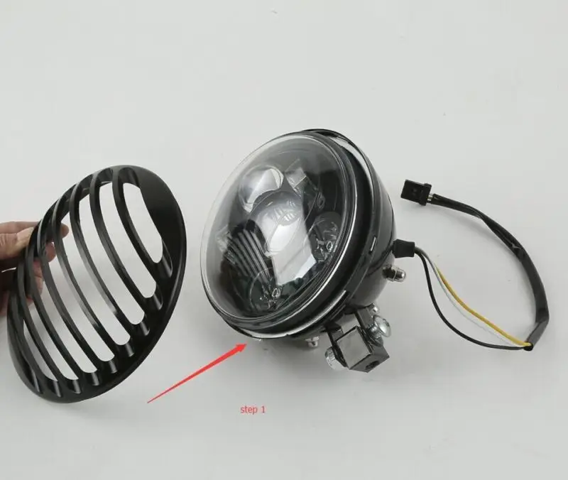 5 3/" CNC фара Гриль Крышка для Harley Sportster XL 883 1200 2004- 2005