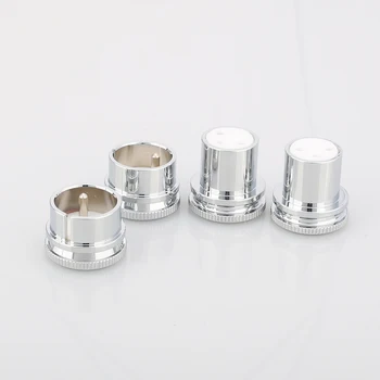 

Hi End Noise Stopper Chrome Plated Copper XLR Plug Caps 1 Pair male+female XLR Plug caps hifi audio protective xlr plug