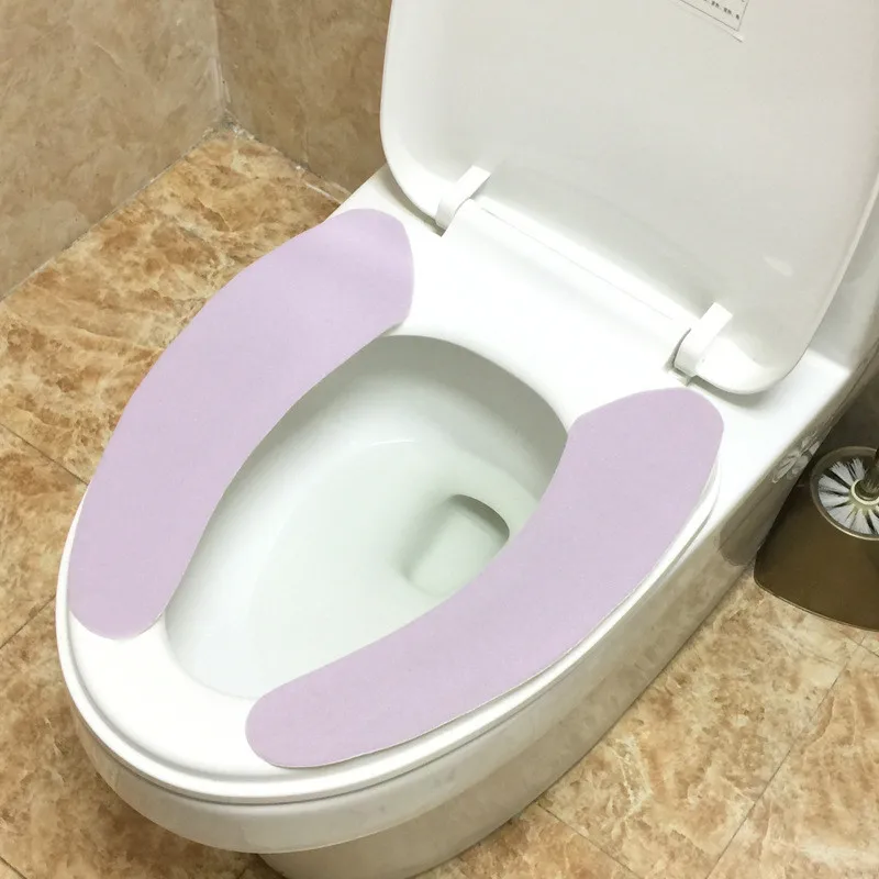 Сиденье для унитаза крышка мягкие WC вставка для унитаза подушка для сидения моющийся Ванная комната теплая крышка сиденья крышка Накладка подкладка для унитаза липкий коврик для сиденья