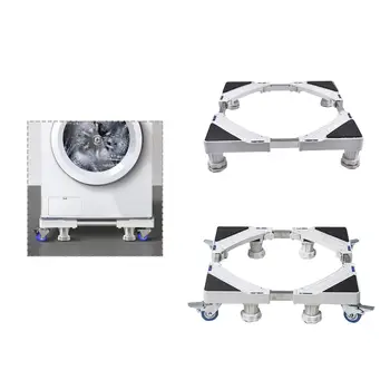

Washing Machine Base Heightened Stainless Steel Refrigerator Base Stand For Home Stainless Steel Design Anti-Slip Rubber