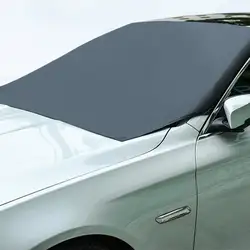 Черный матовый блок солнцезащитный чехол для лобового стекла автомобиля Снежный файл анти-глазурь половина автомобиля одежда