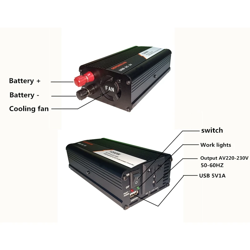 18V20W Панели солнечные+ 12V 50A/60A контроллер+ 1200W инвертор Dc12V-Ac230V Солнечный Мощность поколения комплект