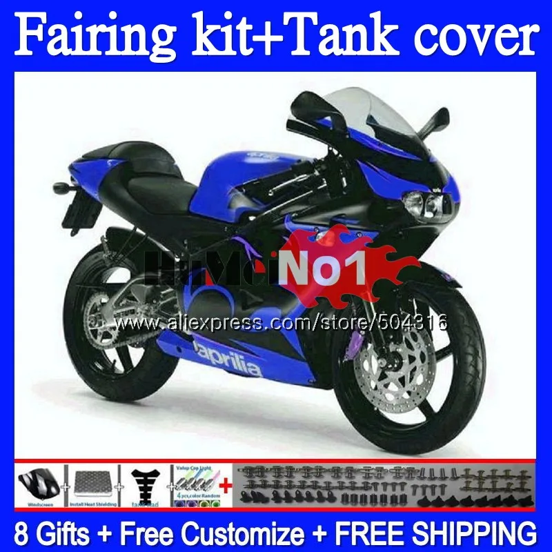 RS125R для Aprilia RS 125 R RR RS4 31MC. 76 RS-125 1999 2000 2001 2002 2003 2005 RS125 99 00 01 02 03 04 05 цвет: черный, синий обтекатель - Цвет: No. 1