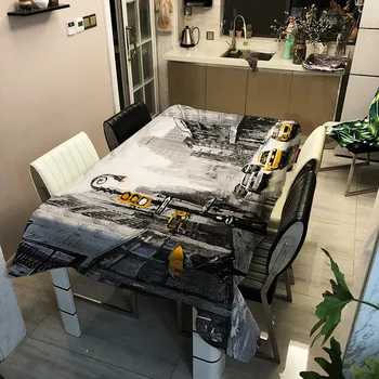 

Modern City Scenery Pattern Tablecloths Microwave oven Dustproof Mat Dining Table Cover Nordic Table Cloth for Home Decorative