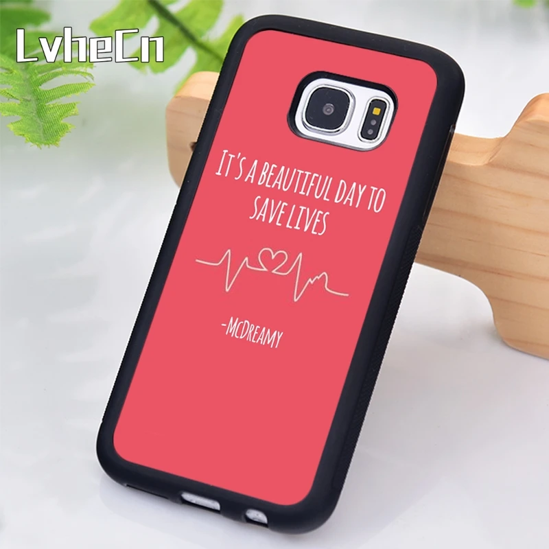 LvheCn Gray s Anatomy Quotes Luxury Phone Case For Samsung Galaxy S9 S8 S10 Plus Lite S6 S7 Edge S5 Note 5 8 9 10 Coque |