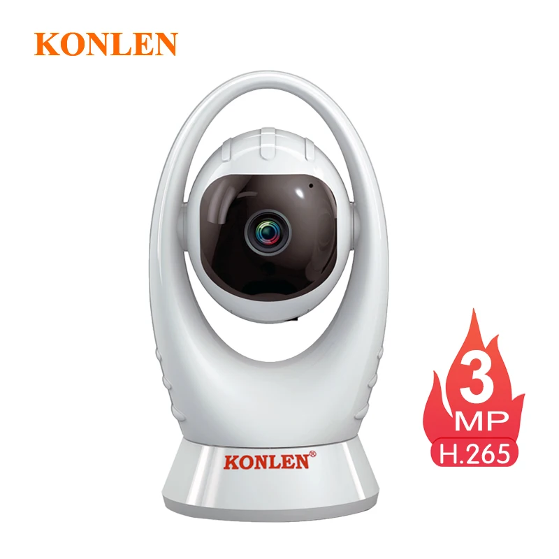 

KONLEN WIFI 3MP IP Camera H.265 Onvif Yoosee Full HD Wireless PTZ Auto Tracking CCTV Video Surveillance Home Security IR Night