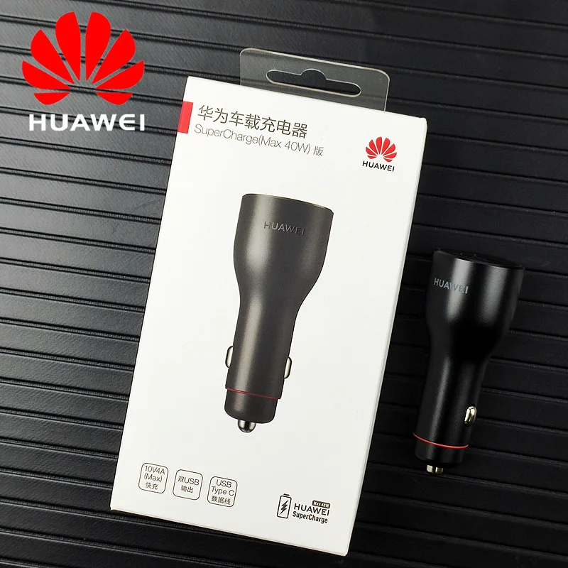 Автомобильное зарядное устройство Huawei supercharge быстрая зарядка с двумя Usb портами 5