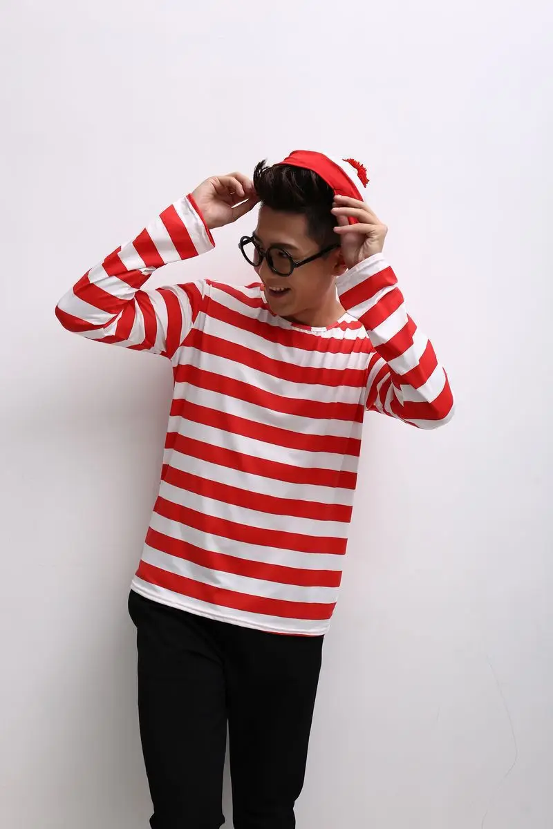 Хэллоуин COS Smart Wally Where's Wally Play вечерние костюмы для мужчин