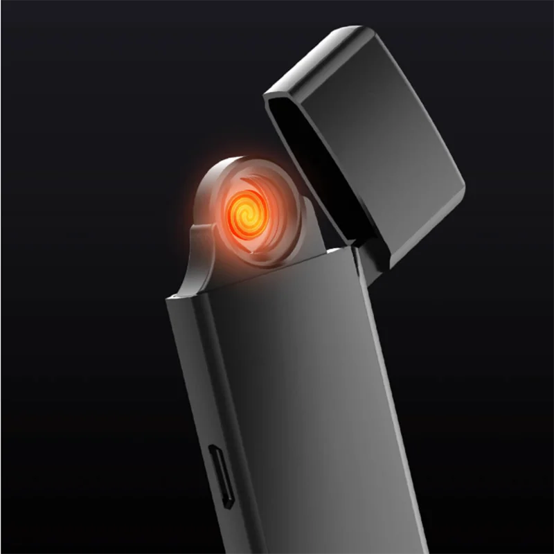 Xiaomi mijia Beebest зарядная Зажигалка сенсорный индукционный ветрозащитный электронный ультра-тонкий USB прикуриватель безопасный без огня