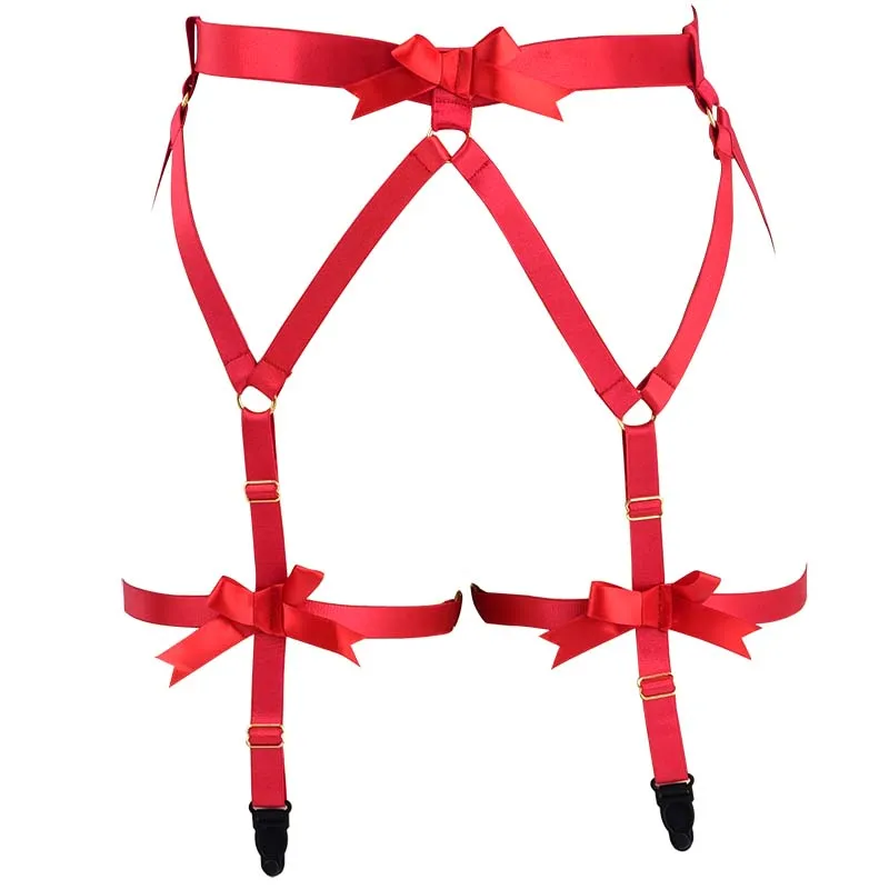 

Luxury Set Red Body Cage Bondage Harness Women Sexy Lingerie 90s Black garters Belt Gothic Crop Tops Cage Bralette Fetish Harnes