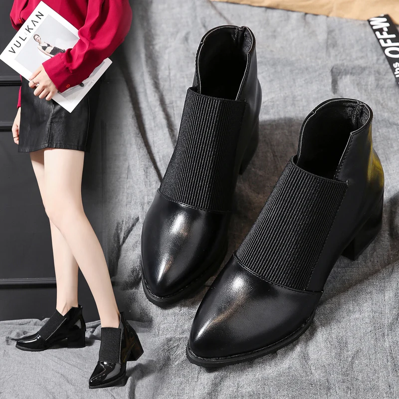

Riding Boots Low Heels booties Lace Up Round Toe Shoes Bootee Woman 2019 Martins For Women Luxury Designer Booties Ladies Mid-Ca