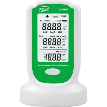 

Multifunctional Air Quality Detector Home Indoor PM10 Digital Air Quality Monitor Pollution Detector EU Plug AC100-240V GM8804