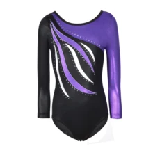 gymnastics leotard gymnastics clothes long sleeve rhinestone leotard sportswear dance leotard rythmic gymnastics figure skating