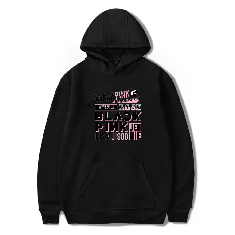 Черно-розовая толстовка с капюшоном для мальчиков и девочек; Harajuku; детские толстовки с капюшоном; свободные спортивные костюмы Kpokp; пуловеры; Moletom размера плюс; уличная одежда - Цвет: 924-bj-12-9-3