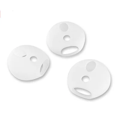 Пара противоударный мягкий силиконовый чехол для наушников для Apple гарнитура для airpods Сменные беруши защитные амбушюры чехол для гарнитуры - Цвет: white