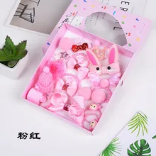 Bb09 детские заколки-ленты для волос, набор из 18 предметов, корейский стиль, бант, Подарочная коробка, головной убор принцессы и заколка для волос