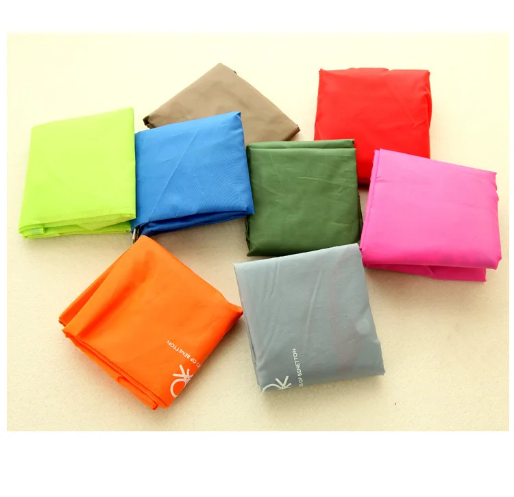 custom logo Candy-colored portable environmental protection tote foldable supermarket shopping bag