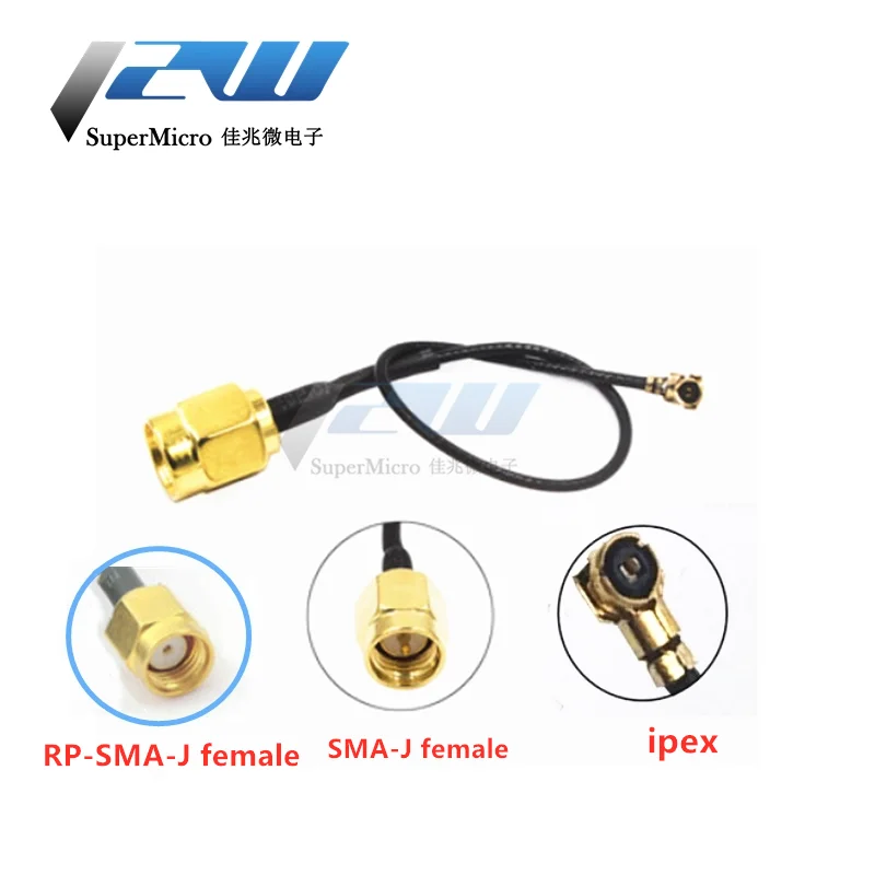 5 шт. антенный кабель конвертера U FL/IPX to SMA разъем RF1.13 Pigtail Мужской для IPEX WiFi RP-SMA-J |