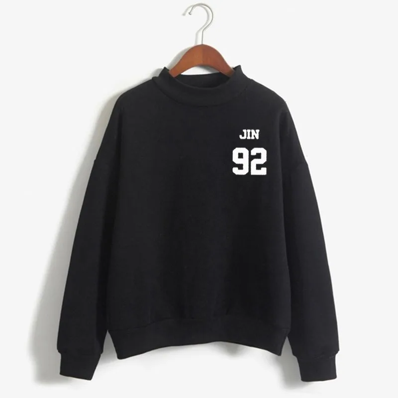 sweatshirt 20 Bangtan boys в Корейском стиле модная обувь с высоким, плотно облегающим шею воротником с О-образным вырезом толстовки в стиле kpop Женская одежда оверсайз bangtan кофта с капюшоном - Цвет: sweatshirt 20