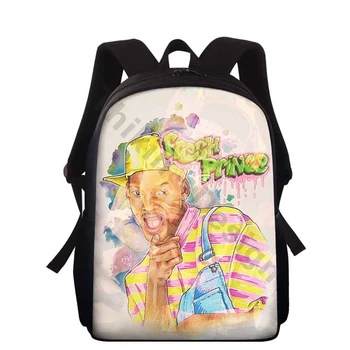 

15inch Bags For School Fresh Prince Design Boys Girls Schoolbags Fashion Teenage Backpack For Grate 3-6 Student Mochilas Escolar
