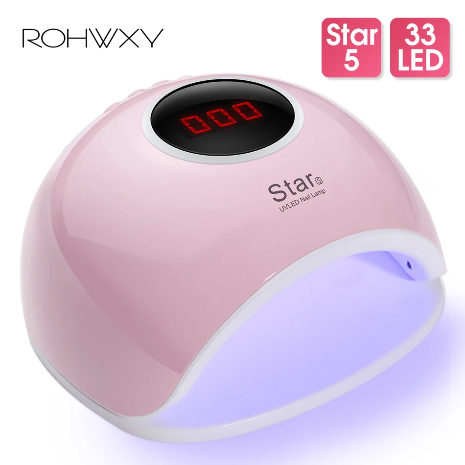 Сушилка для ногтей ROHWXY 66 Вт светодиодная УФ лампа ледяная сушки всех гель лаков