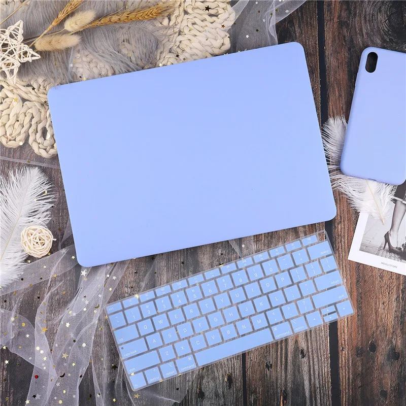 Для Macbook Air retina 11 12 13," кристально чистый чехол для Macbook Air Pro 13 15 16 Touch Bar/Touch ID A1932 A2159 A2141 - Цвет: Matte baby blue
