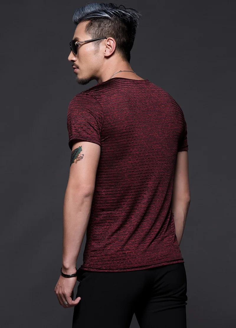Горячие летние мужские футболки сплошной цвет Slim Fit короткий рукав мужские s Новые Топы из полиэстера футболка брендовая одежда 70B0162