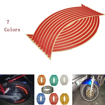 

16Pcs Motorcycle Car Wheel Tire Stickers Reflective Rim Tape Moto Auto Decals For Yamaha YZF R15 XT660 xt 660 MT125 MT01